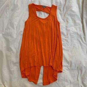 Joseph A orange sleeveless Drapey top